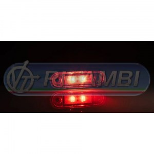 FANALINO INGOMBRO A INCASSO 2 LED ROSSO